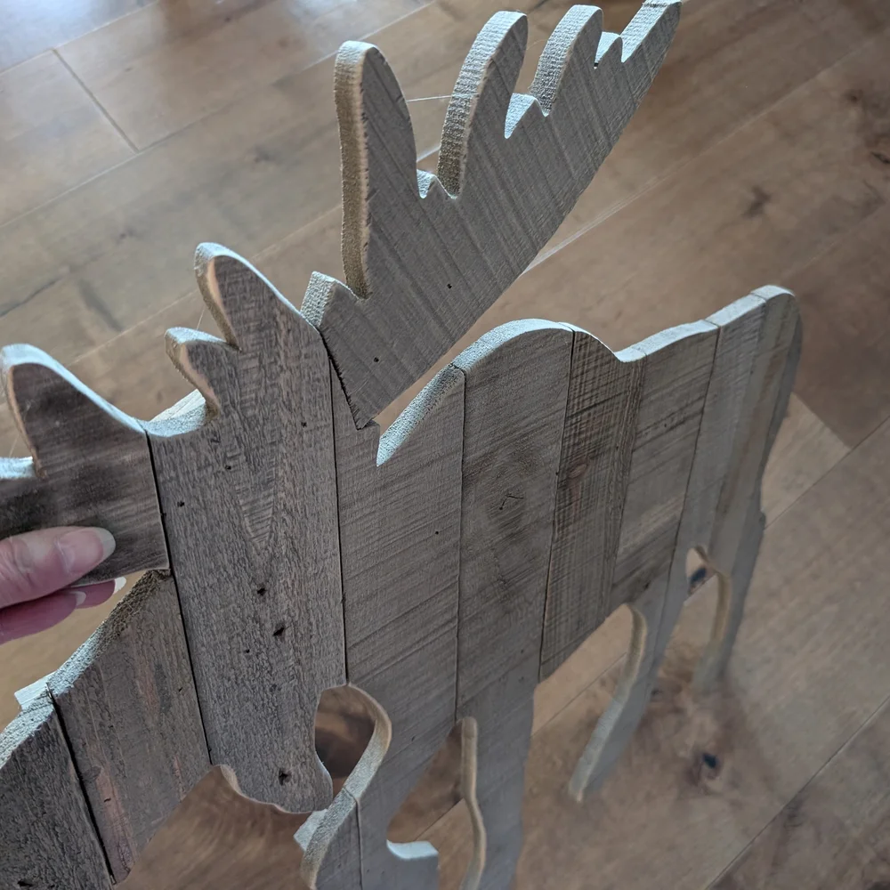 Rustic Moose Wall Decor in Brown - Picture 3 of 8